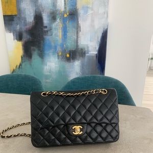 Chanel classic medium double flap bag lambskin
